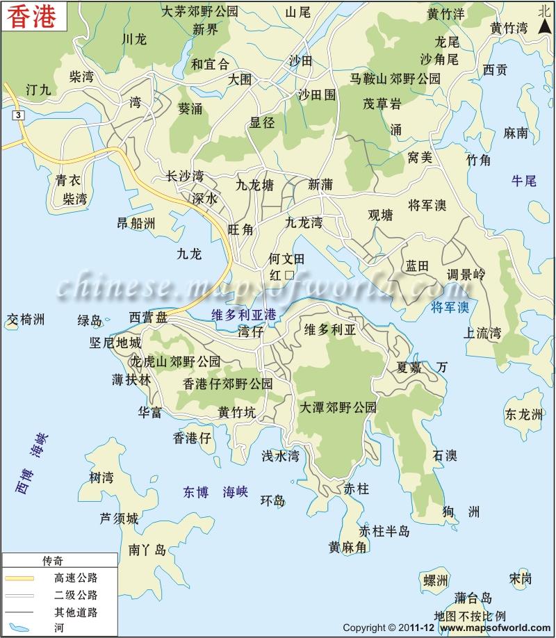 香港城市地图