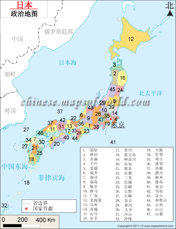 日本的政治地图